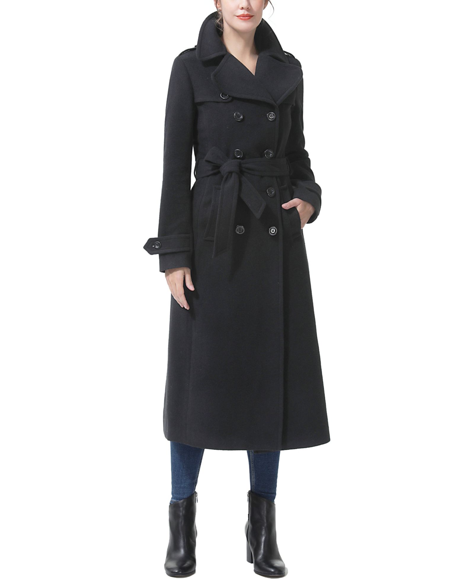 kimi + kai Women's kimi + kai Charlotte Long Wool Blend Coat