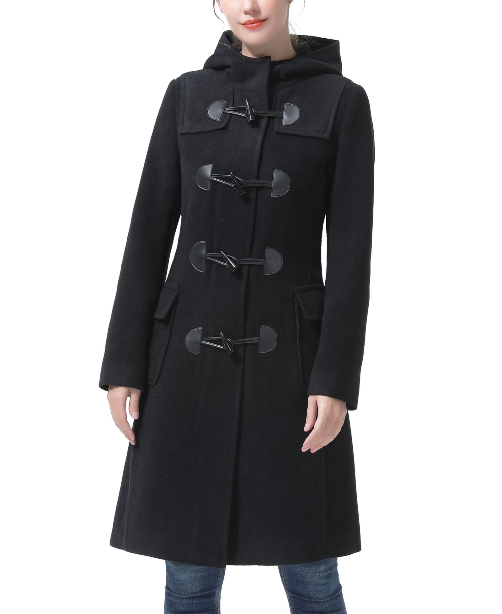 kimi + kai Women's Avani Wool Blend Hooded Toggle Coat