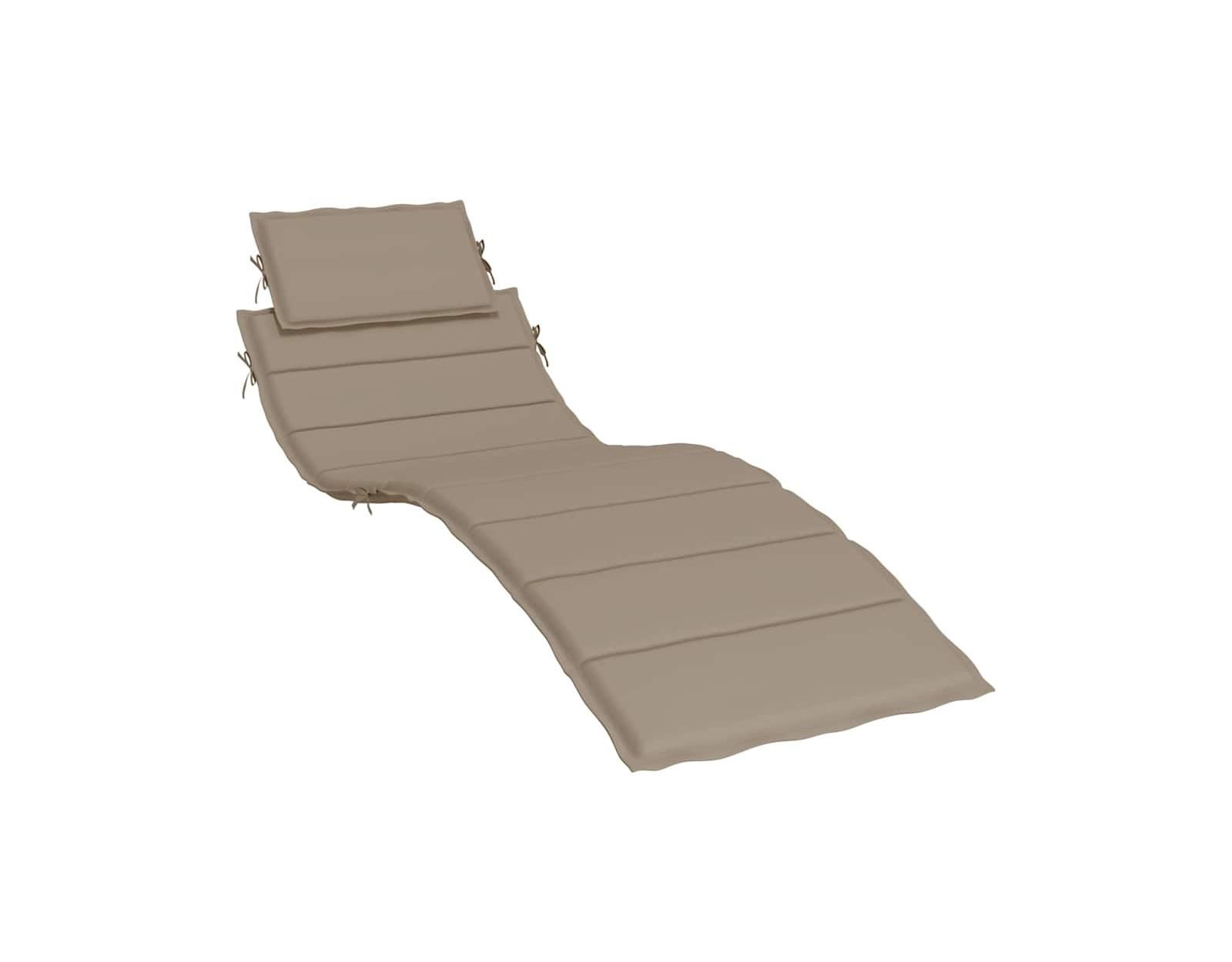 Подушка для шезлонга vidaXL Sun Lounger Taupe Oxford Fabric 73.2 in x 22.8 in x 1.6 in