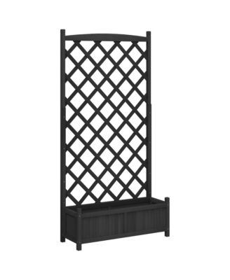 vidaXL Solid fir wood Planter , 35.4" W x 70.9" H x 13.8"