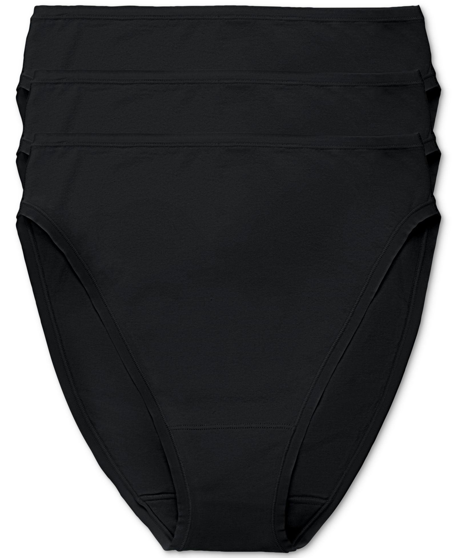 Natori Women's 3-Pack. Bliss Bare Cotton High-Cut Brief Underwear 772346MP