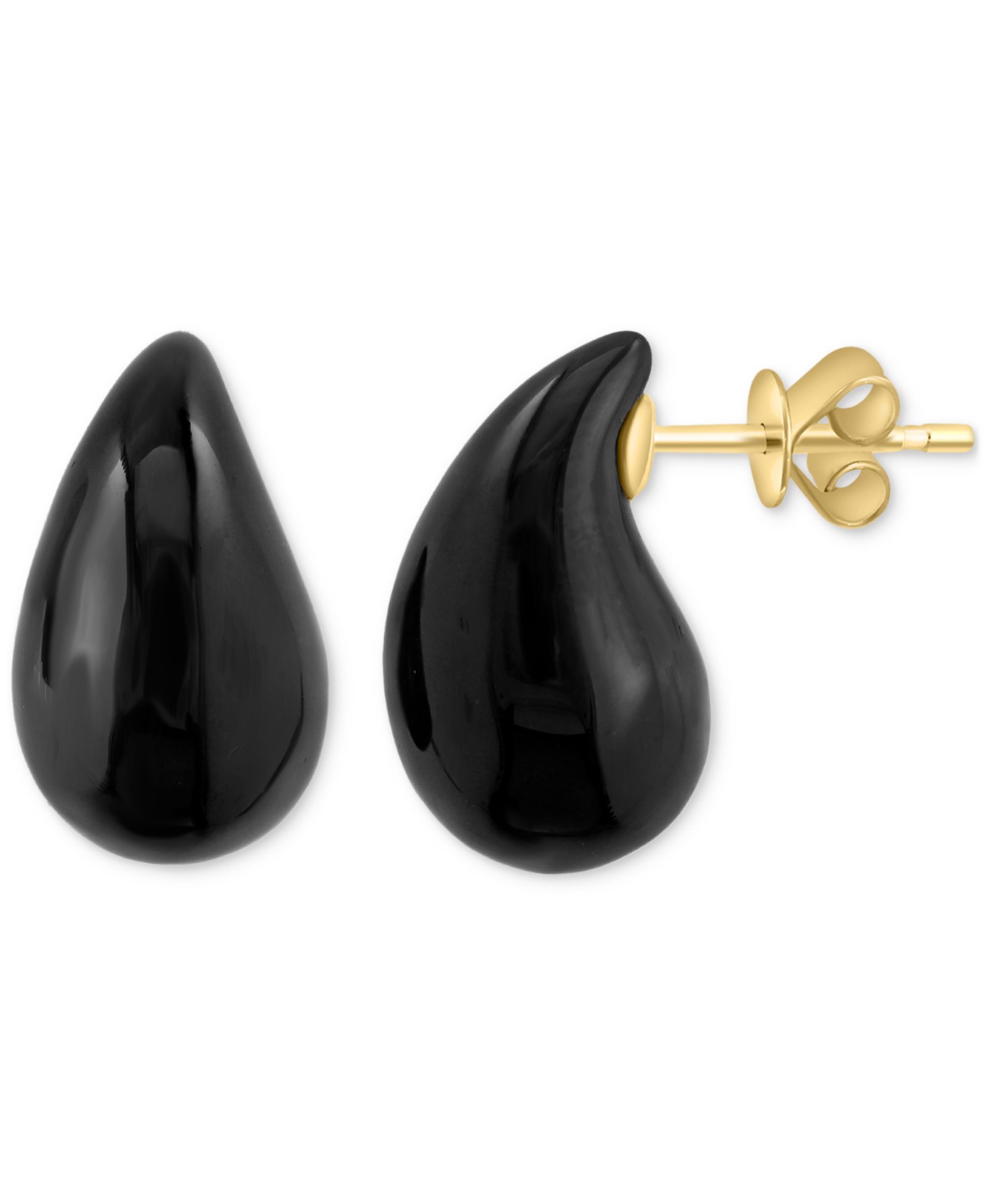 Серьги-гвоздики EFFY® Onyx Fancy Shape Swoop в 14k Gold
