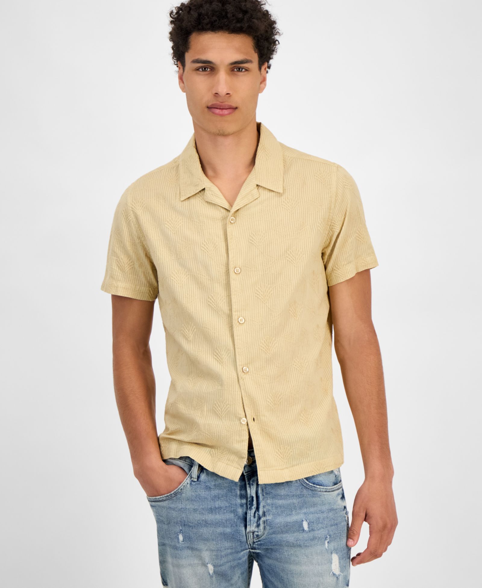 GUESS Мужская рубашка Dobby Regular-Fit