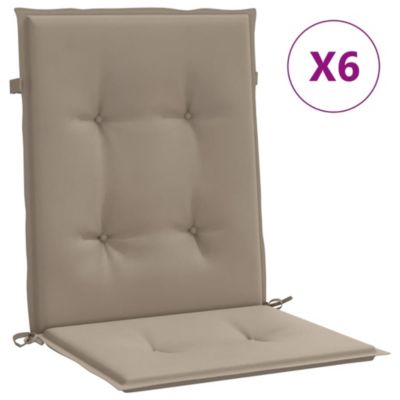 vidaXL 39.4"x19.7"x1.2" Oxford Fabric 6 pcs Garden Lowback Chair Cushions