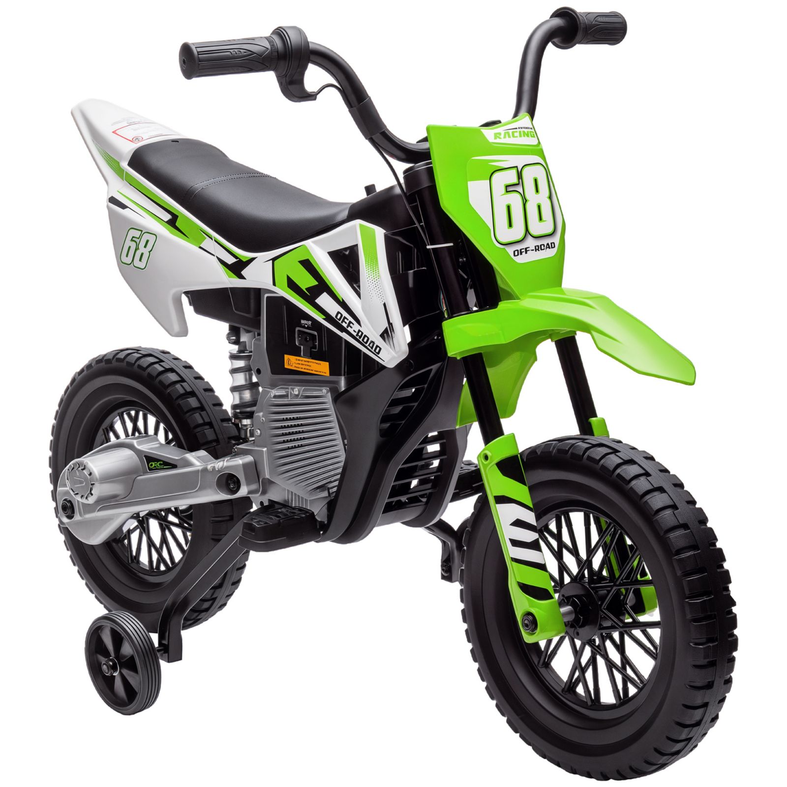 Детский мотоцикл Qaba 12V с ручкой Twist Grip и задней подвеской