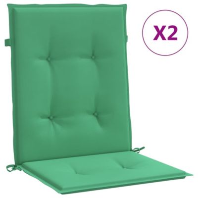 vidaXL Garden Lowback Chair Cushions 2 pcs Green 39.4"x19.7"x1.2" Oxford Fabric