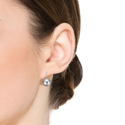 Ball Drop Earrings in Plated or Plated