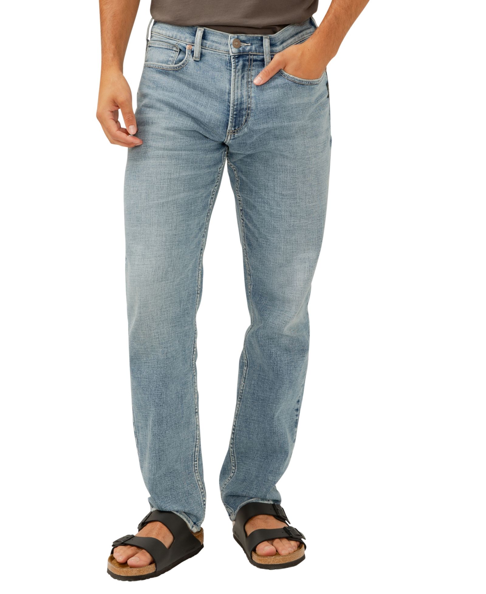 Мужские джинсы Silver Jeans Co. Eddie Classic Athletic Fit Tapered Leg Luxe Heritage