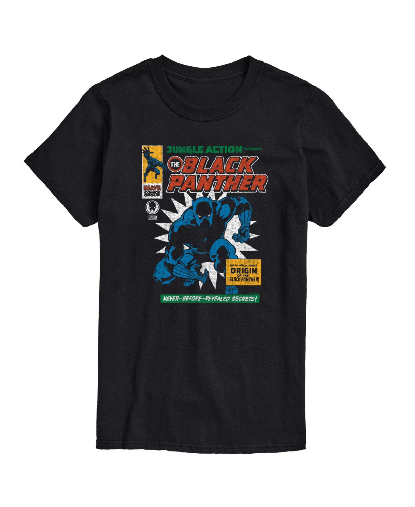 AIRWAVES Men's Black Panther Short Sleeve T-Shirt