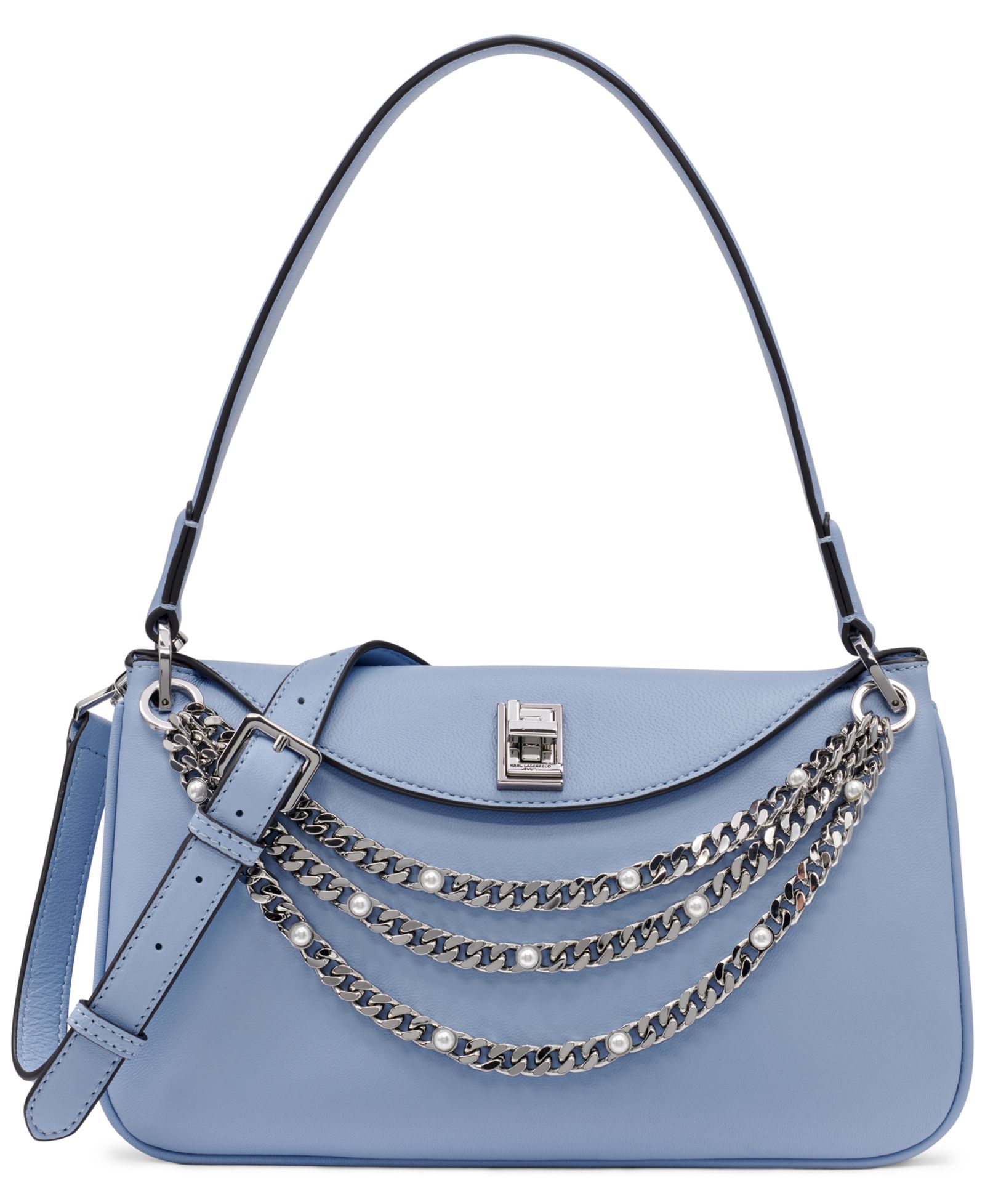 KARL LAGERFELD PARIS Nadine Leather Slim Shoulder Bag