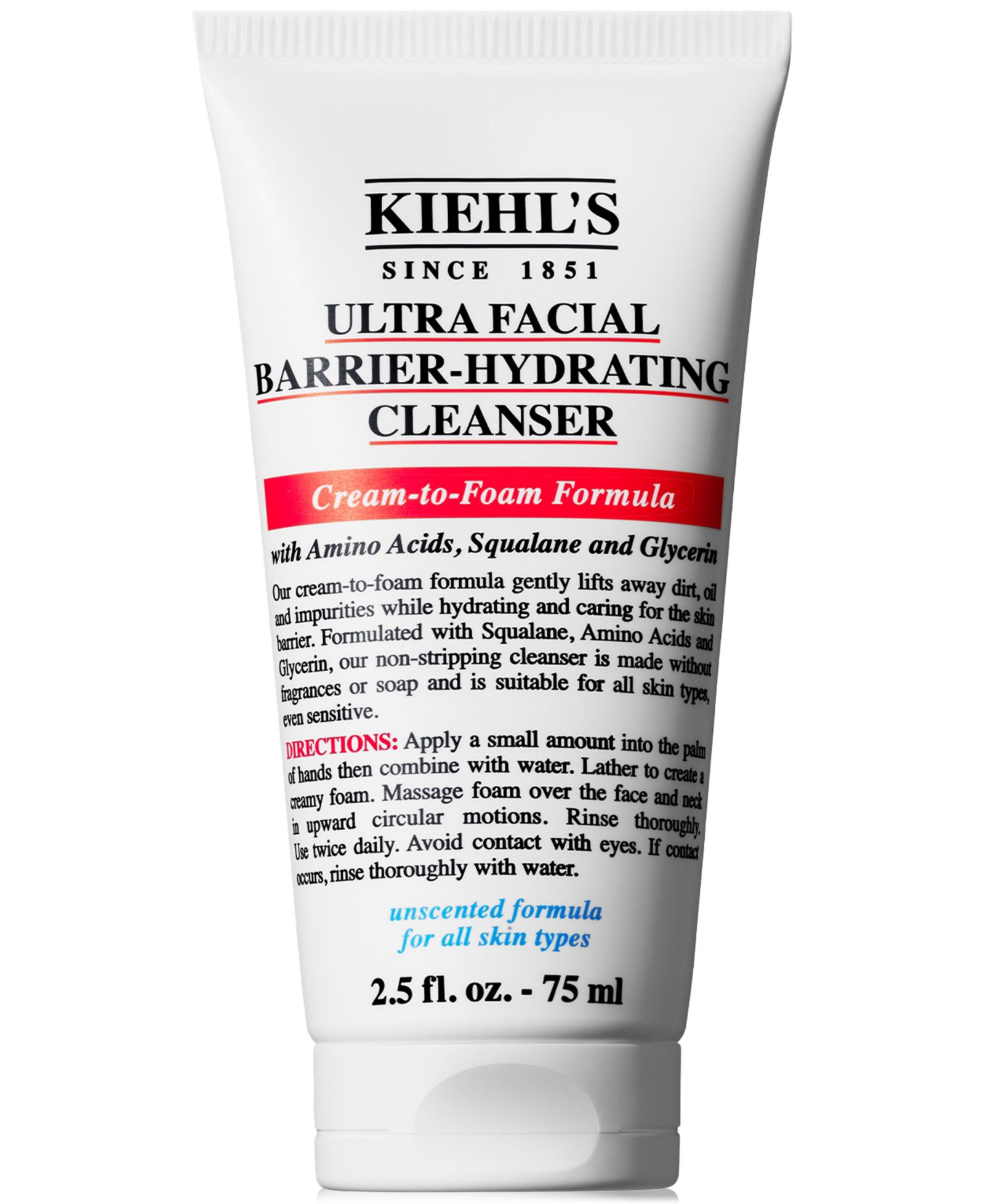 Kiehl's Since 1851 увлажняющее очищающее средство для восстановления барьера кожи, 2.5oz
