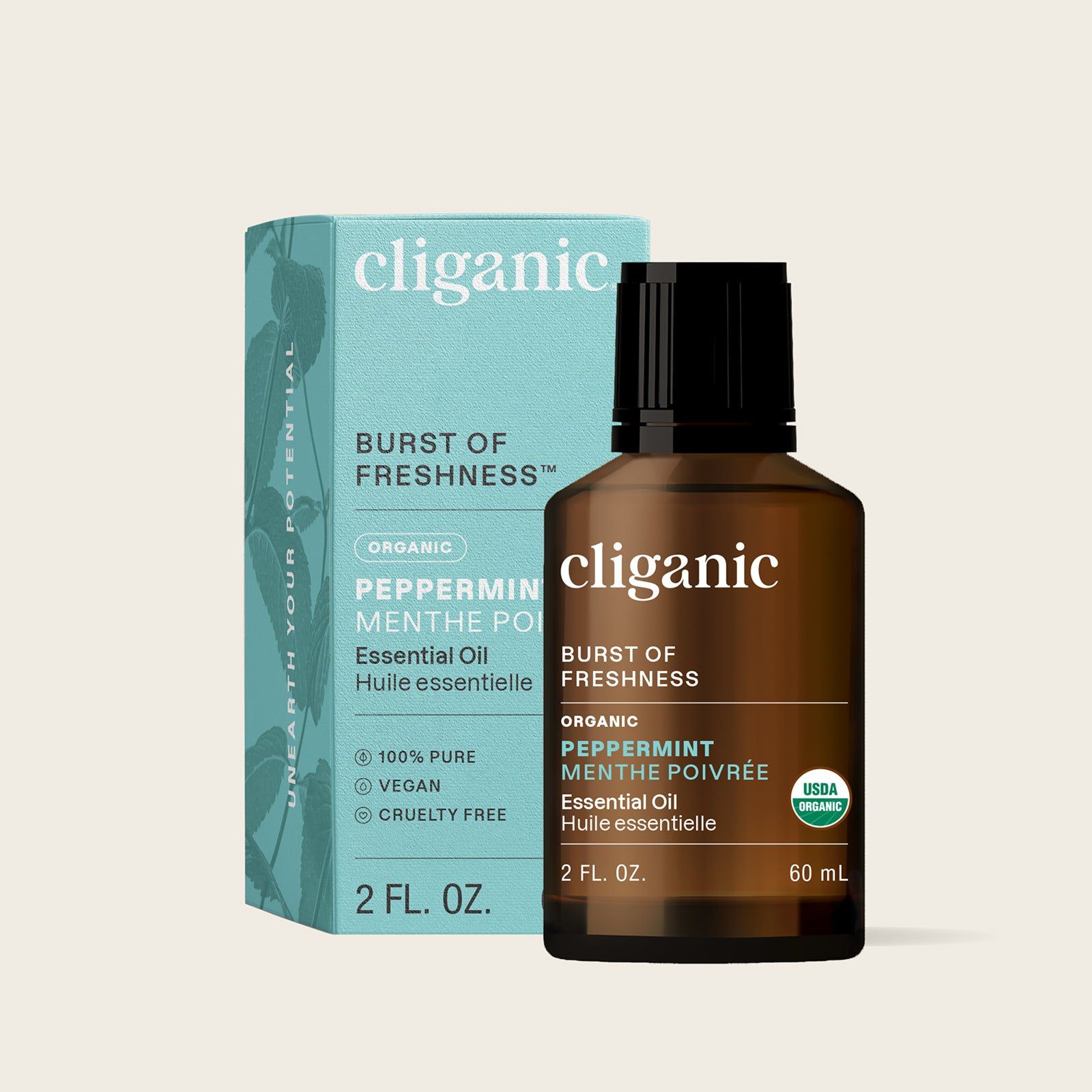 Organic Peppermint Essential Oil - 2 oz