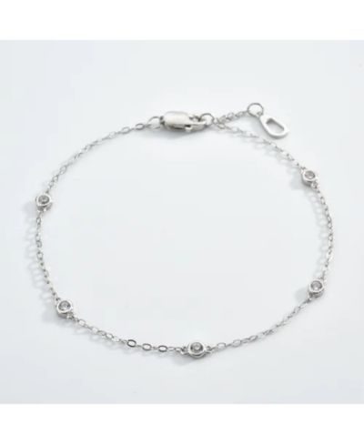 Cosmic Halo Bezel Classic Cubic Zirconia Bracelet