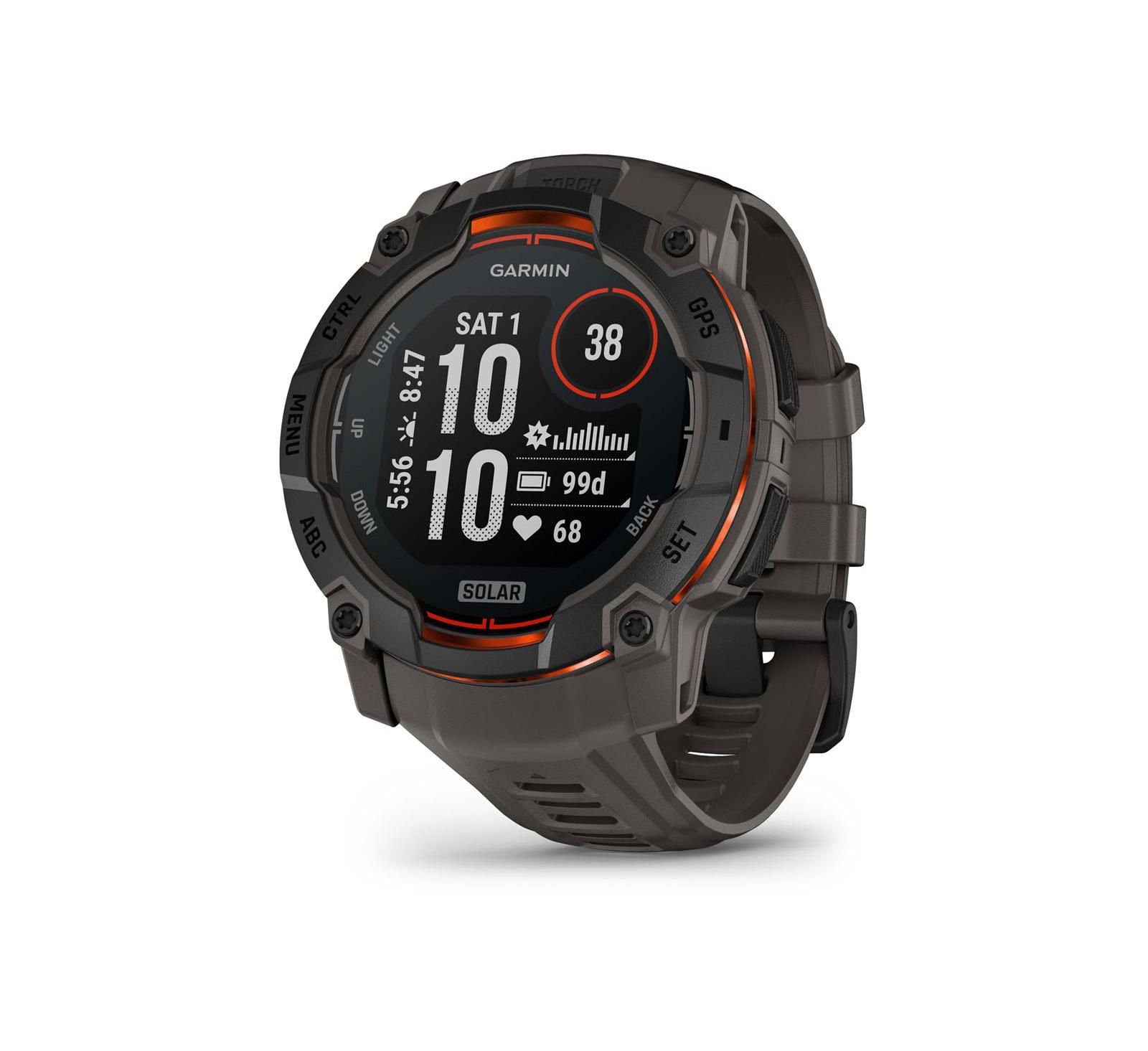 Garmin Instinct 3, 50mm Solar защитные смарт-часы GPS, Black/Charcoal