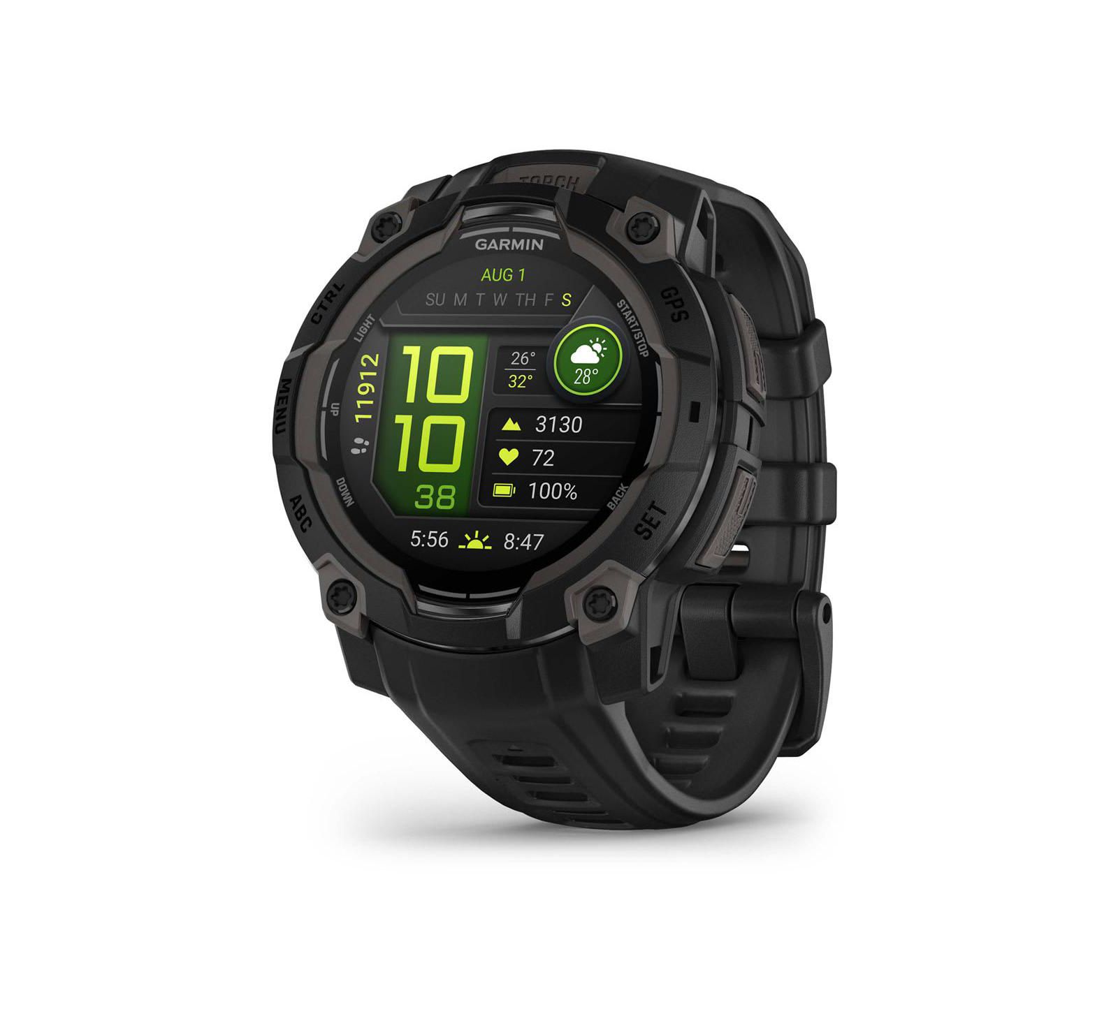 Смарт-часы Garmin Instinct 3, 45mm AMOLED, Black/Black