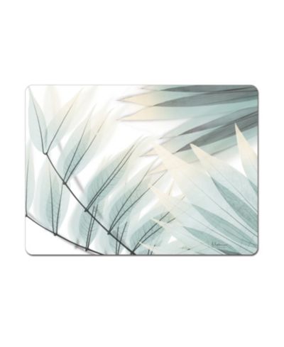 CounterArt Tropical Foliage Hardboard Cork Placemats, Set of 4