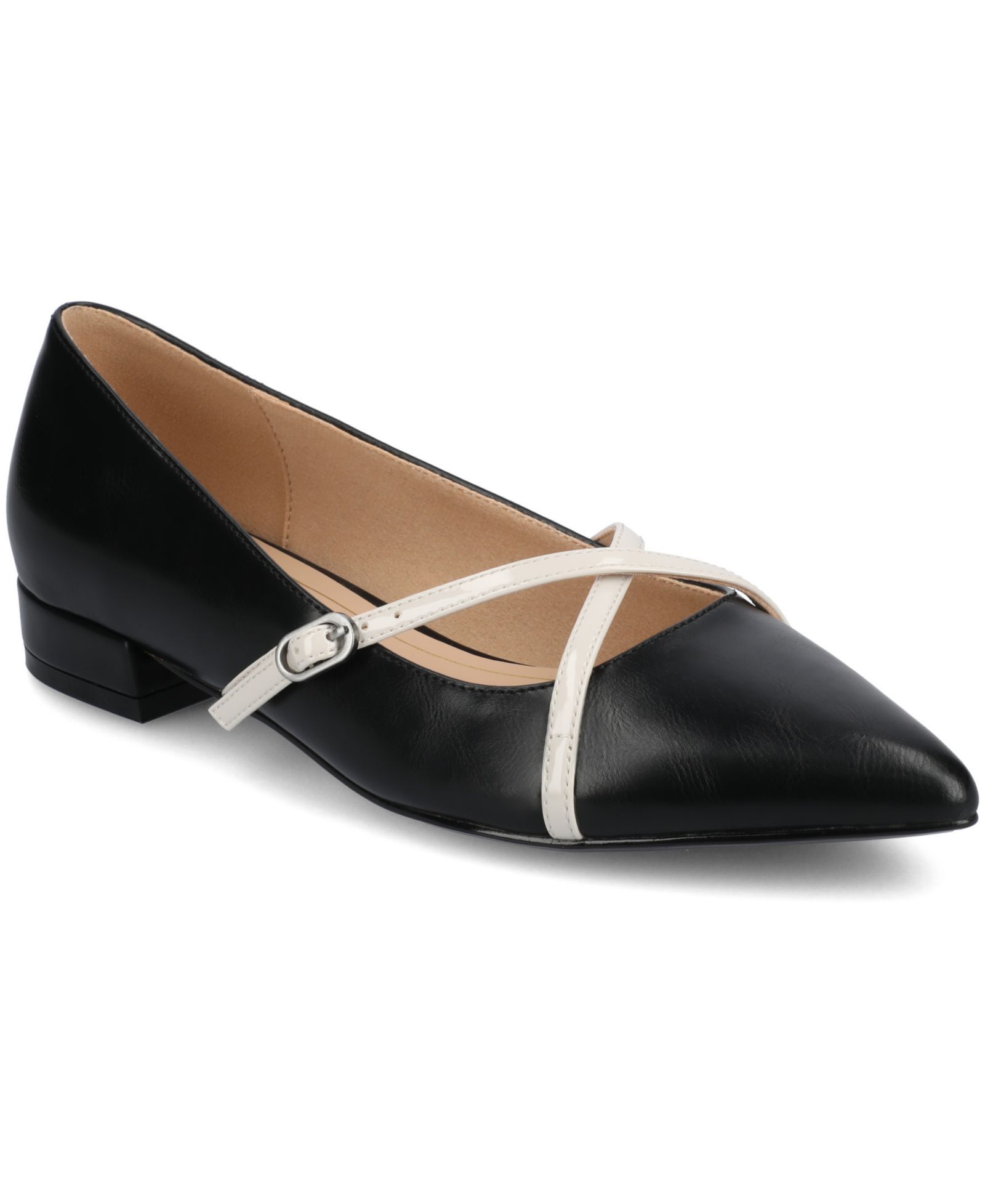 Journee Collection Women's Camby Strappy Pointed Toe Flats