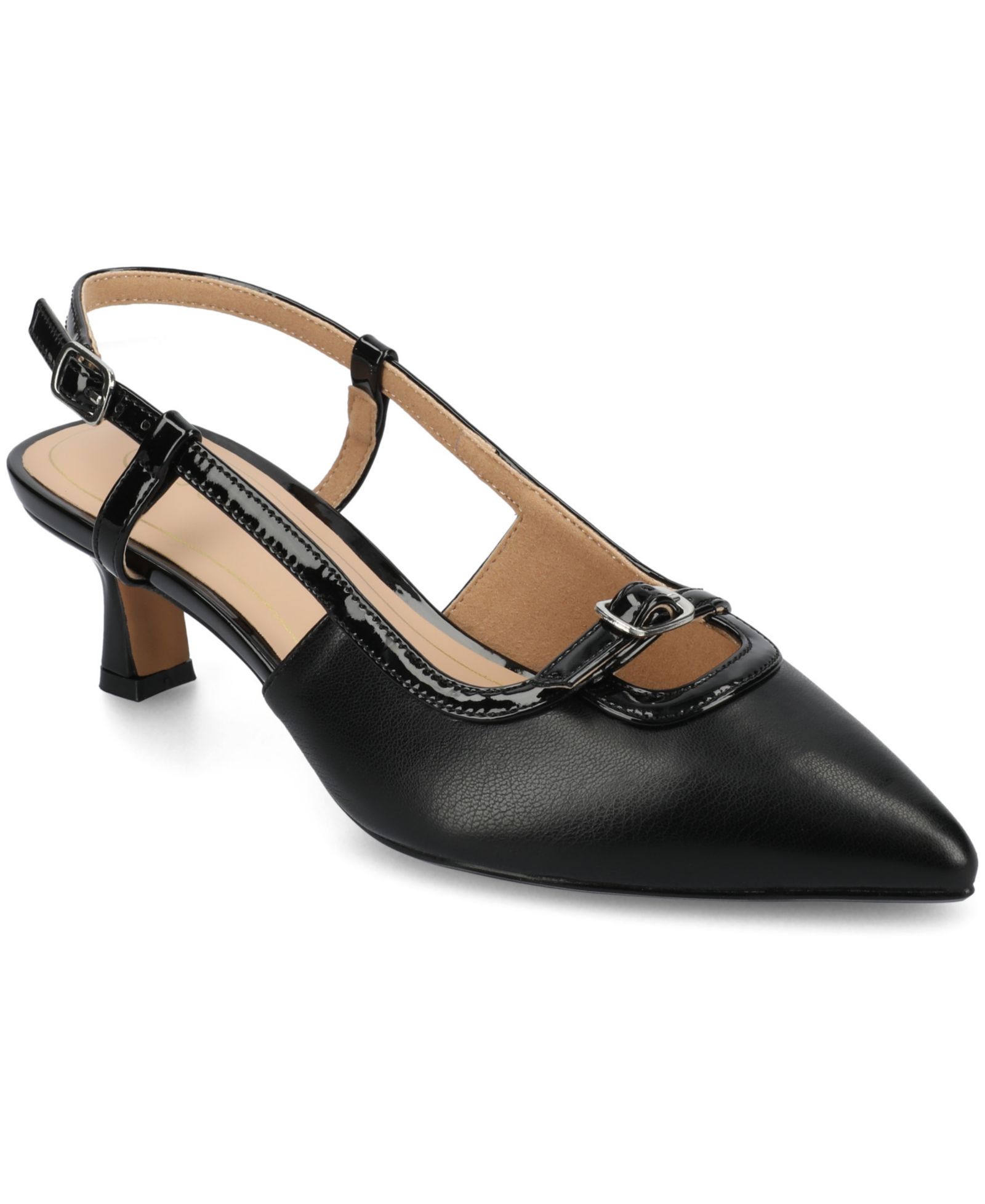 Journee Collection Women's Padma Kitten Heel Slingback Pumps
