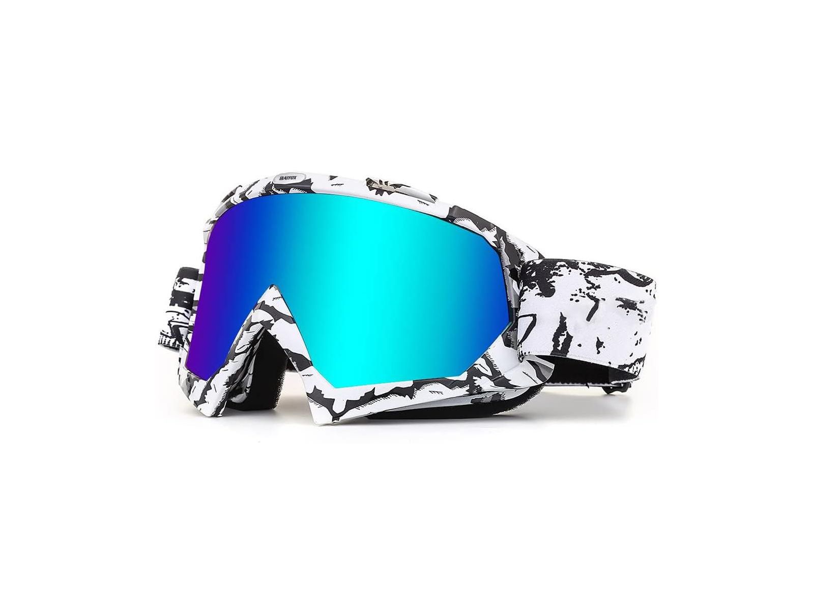BATFOX Dirt Bike ATV Goggles Motorcycle Gear Riding Motocross Dirtbike 4-Wheeler MX DH Accessories Goggles Glasses for Men Women Youth UV400 Protection Dust-proof Anti-Slip Strap