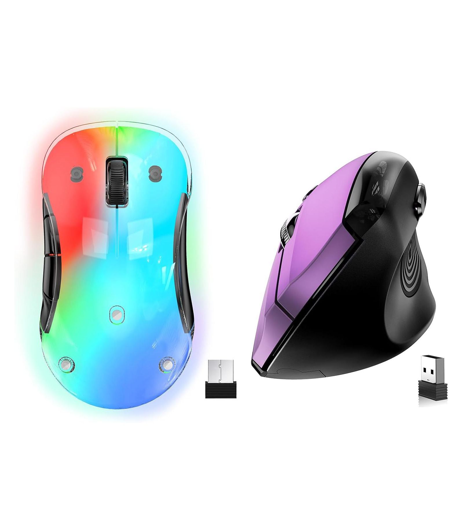 Memzuoix 2.4G Rechargeable Ergonomic Wireless Mouse for Laptop, Desktop, PC, and MacBook