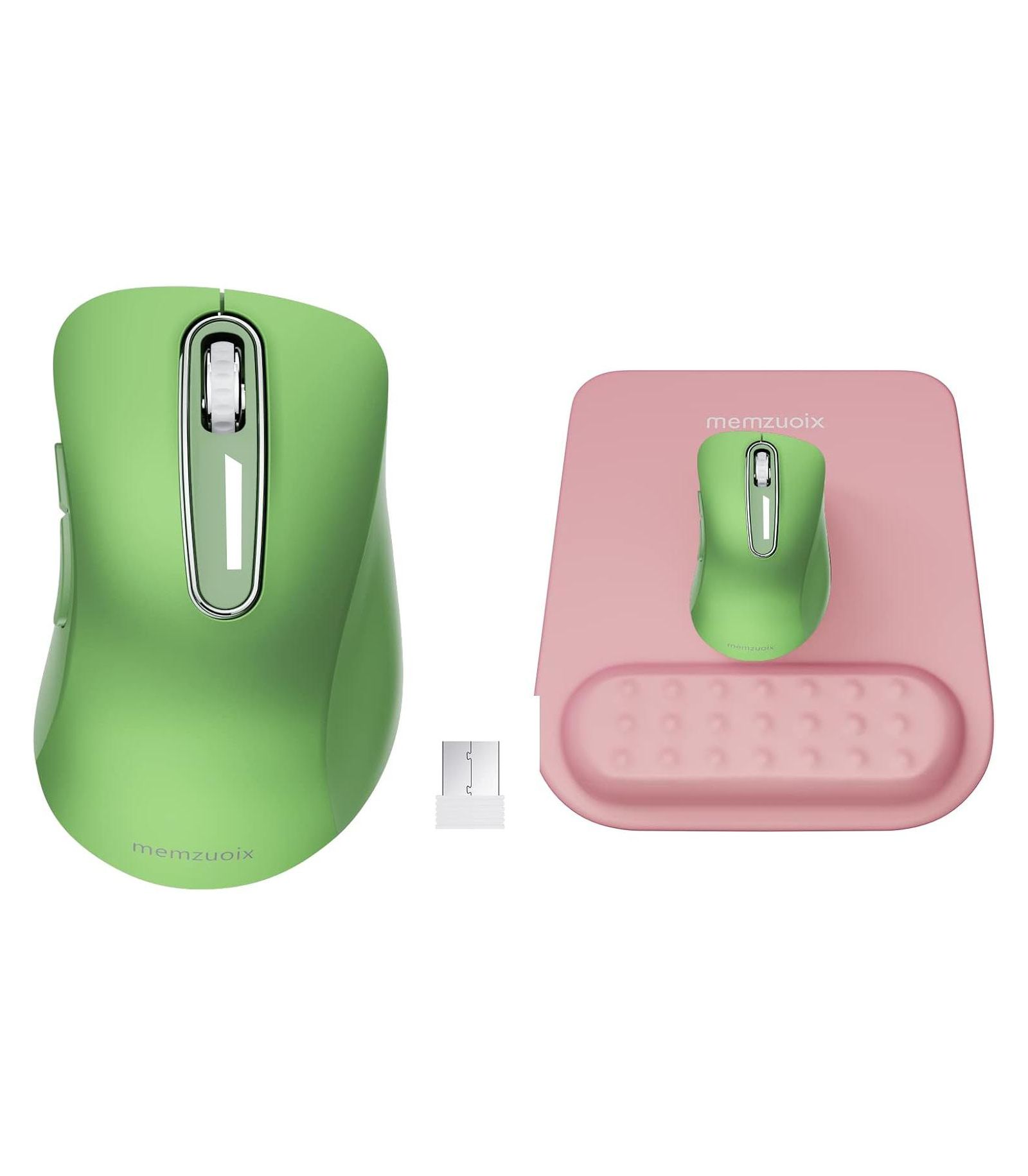 Memzuoix 2.4G Wireless Ergonomic Mouse and Mouse Pad for PC/Mac