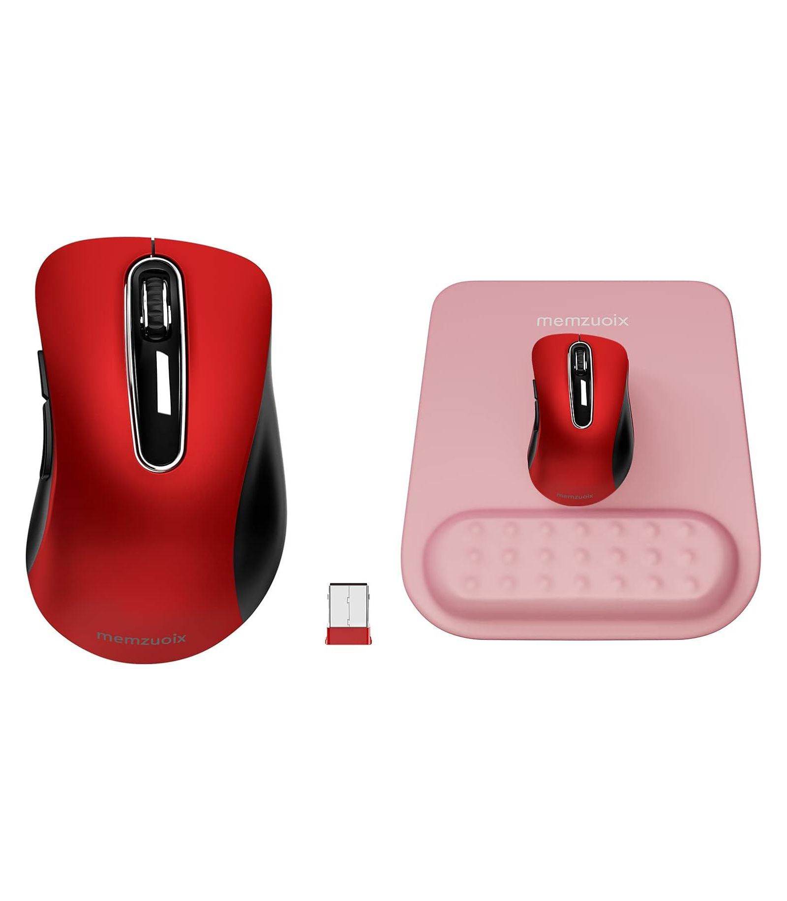 Memzuoix 2.4G Wireless Ergonomic Mouse with Mousepad for PC and Mac