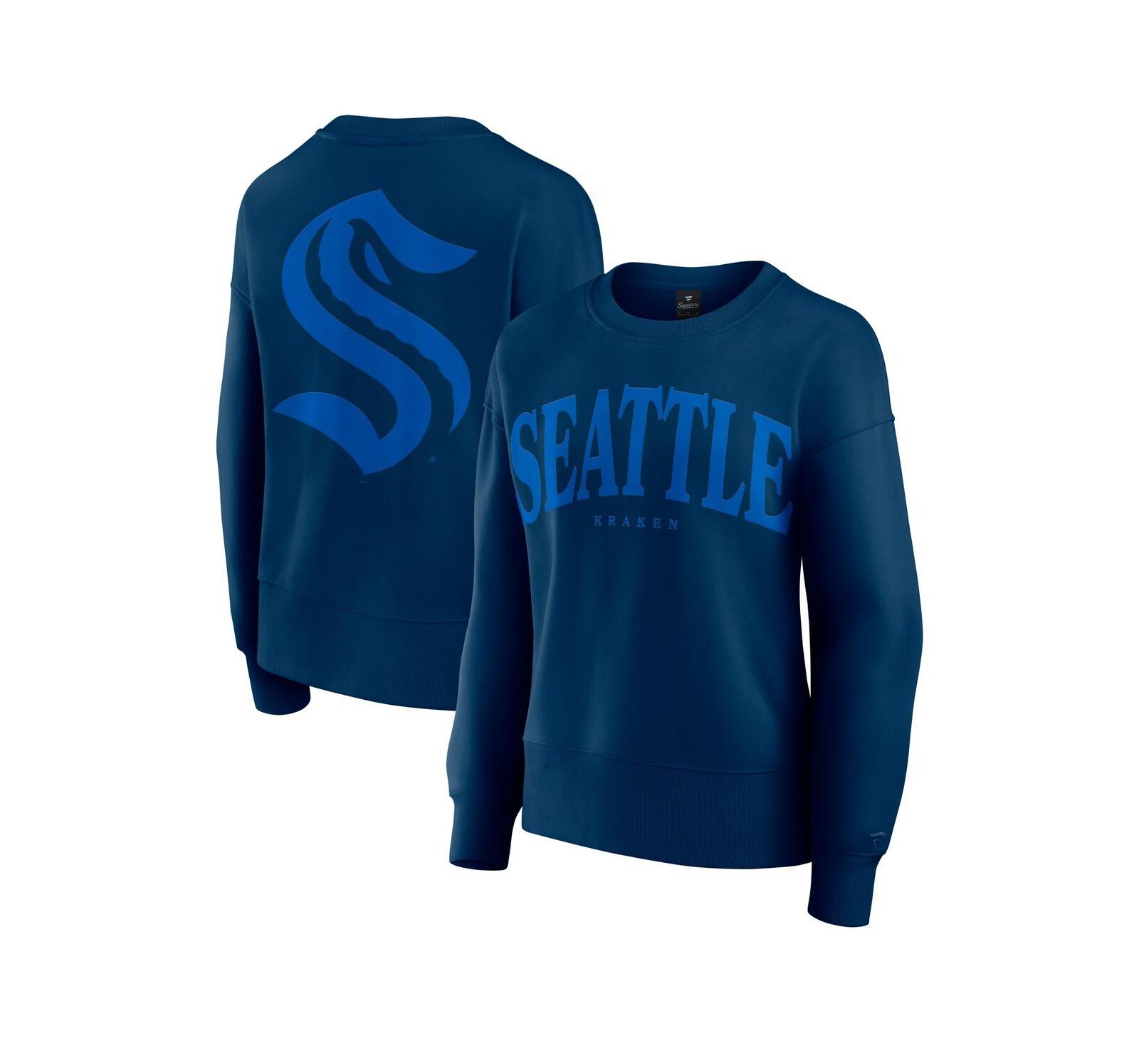 Fanatics Женская толстовка pullover Seattle Kraken Elements Flow, темно-синяя