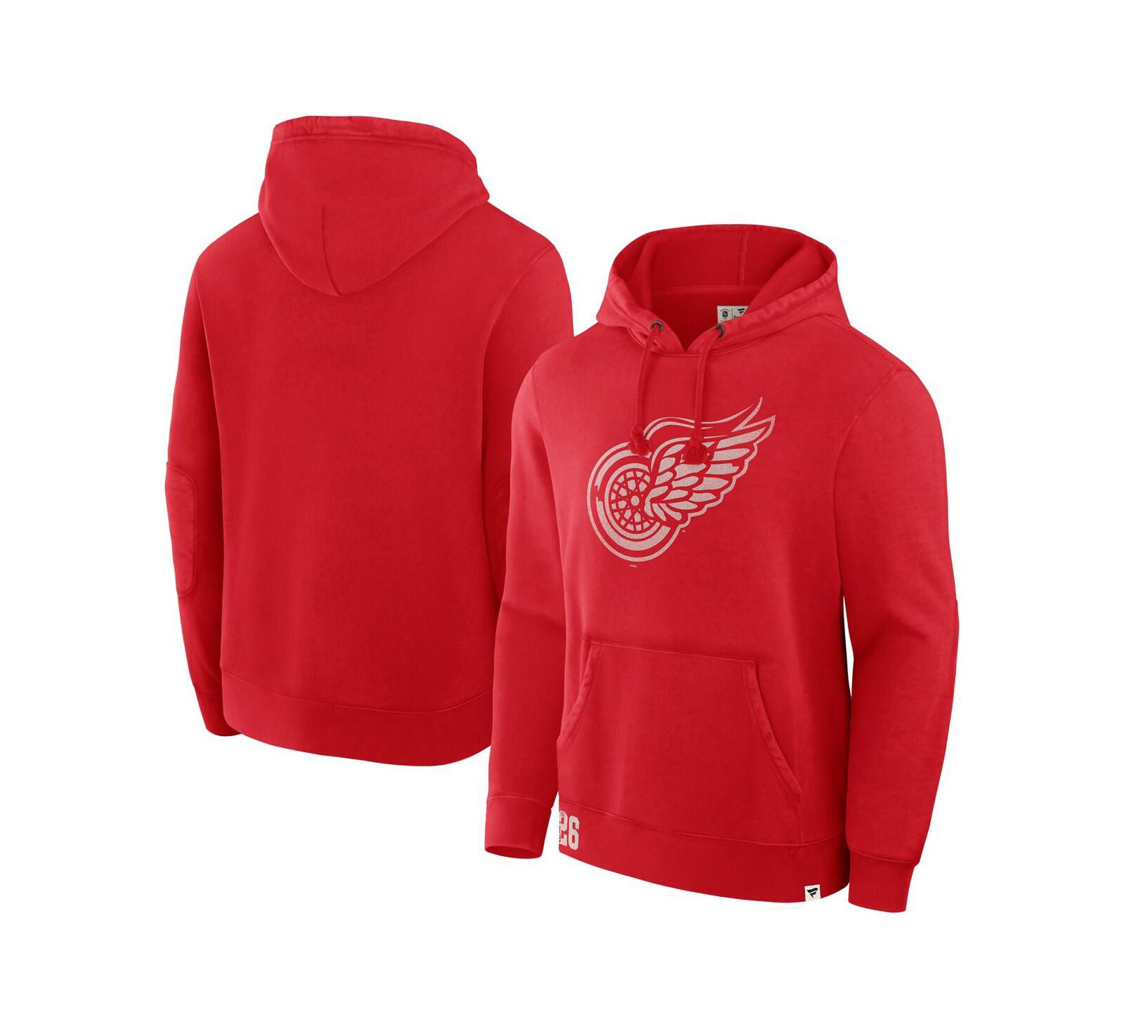 Fanatics Мужское худи Detroit Red Wings Decades Collection Tradition Fleece Pullover Red