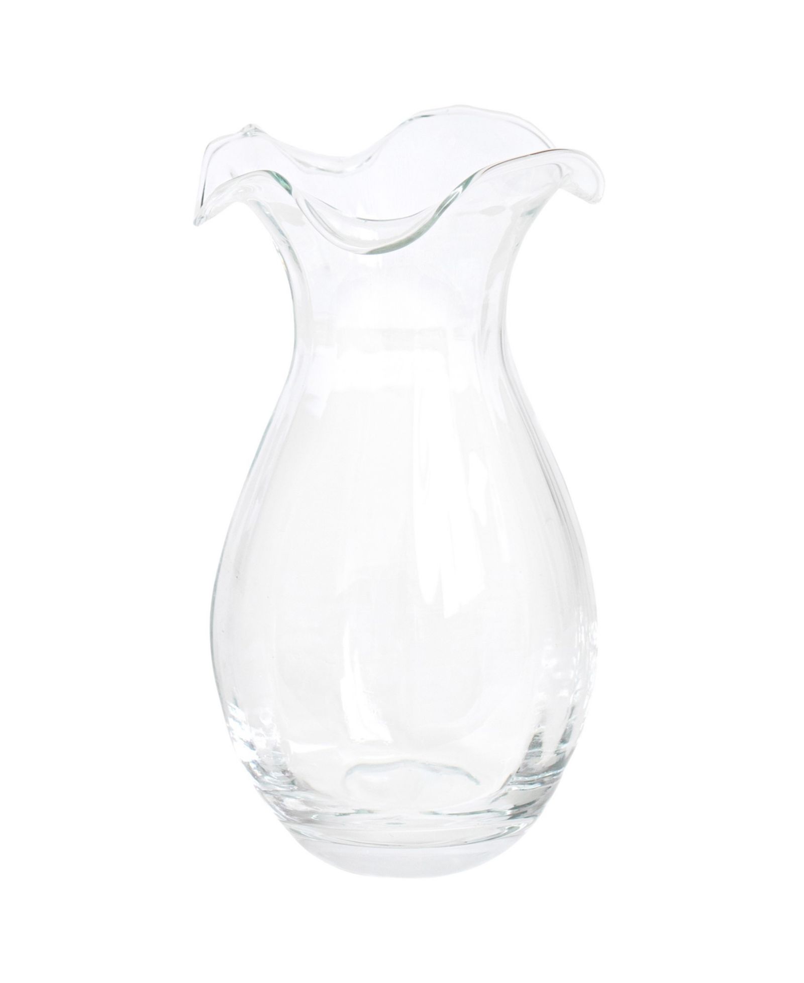 VIETRI Hibiscus Glass Vertical Fluted Vase, Small