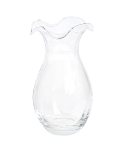 VIETRI Hibiscus Glass Vertical Fluted Vase, Small