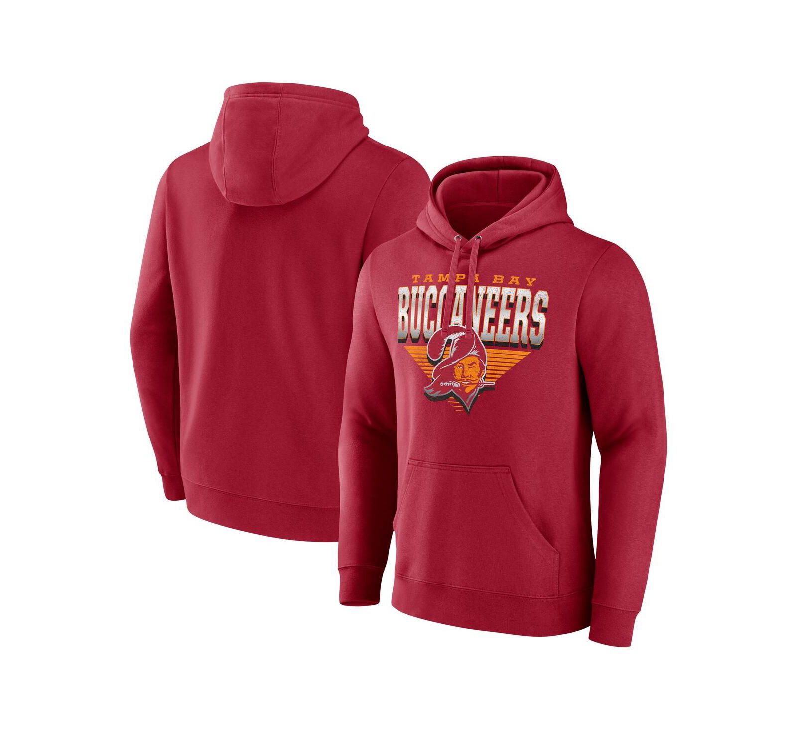 Мужское худи Fanatics Red Tampa Bay Buccaneers Geometric Chrome Pullover