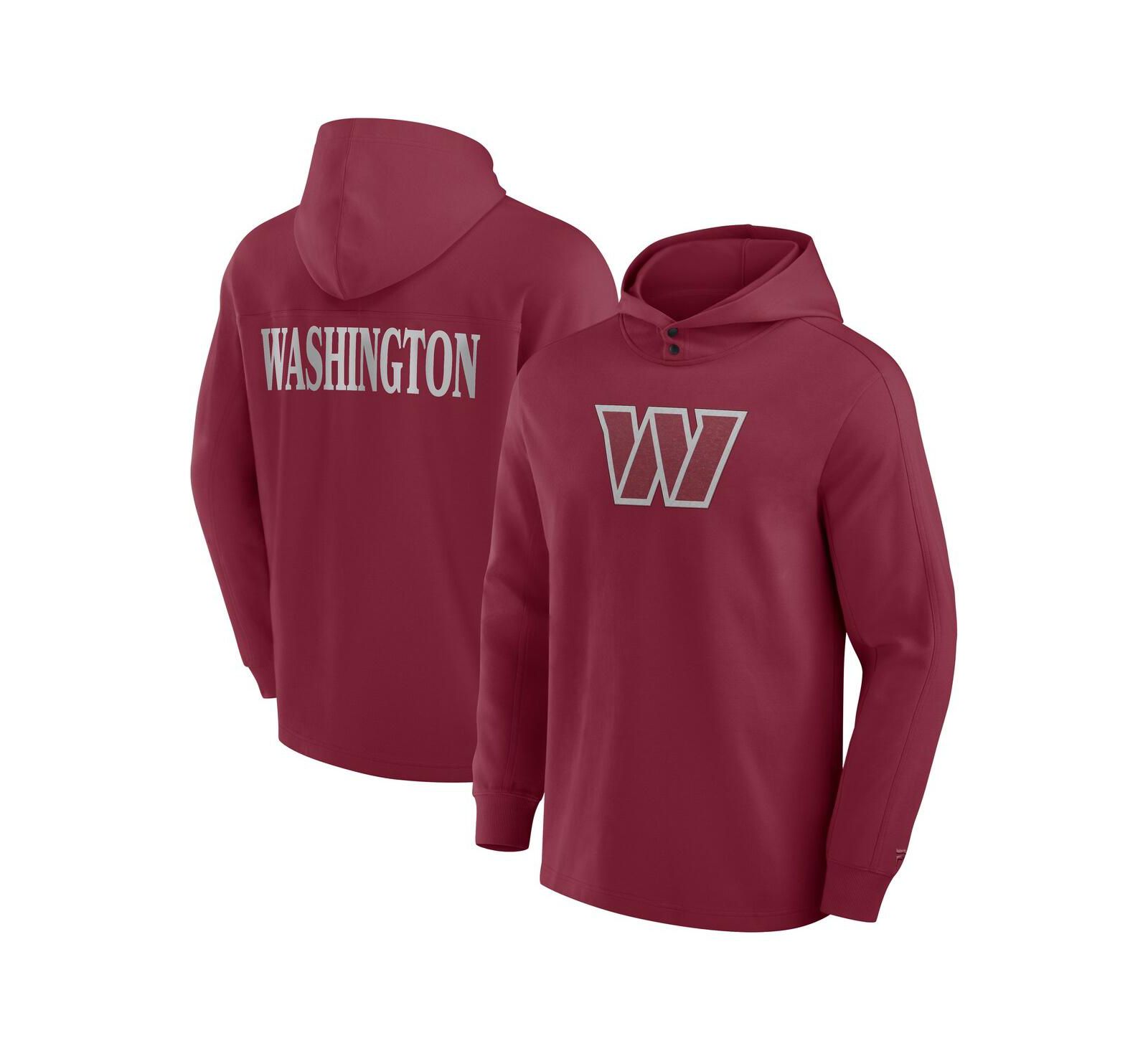 Fanatics Men's Burgundy Washington Commanders Elements Blaze Tri-Blend Long Sleeve Hoodie T-Shirt