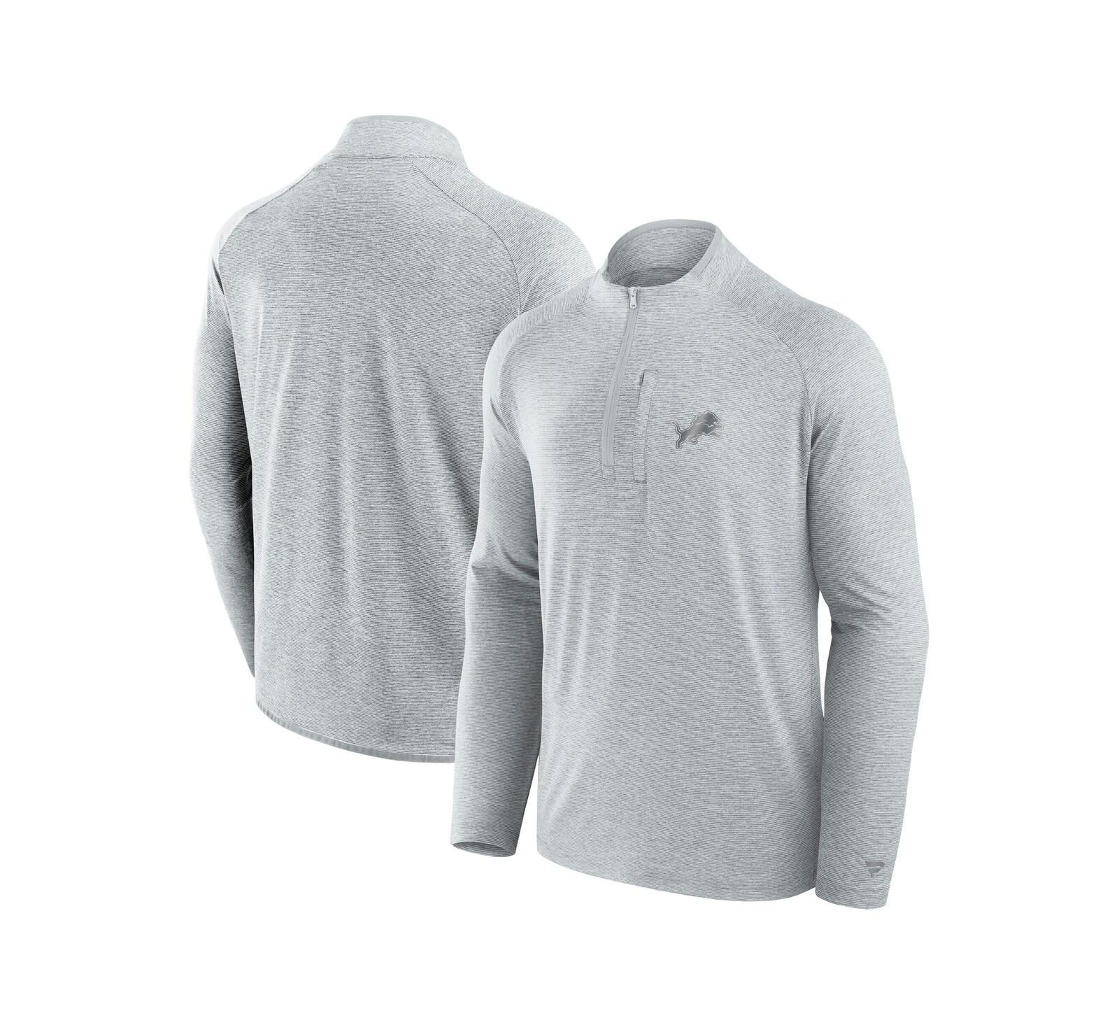 Fanatics Men's and Women's Gray Detroit Lions Front Office Performance Primary Quarter-Zip Jacket
