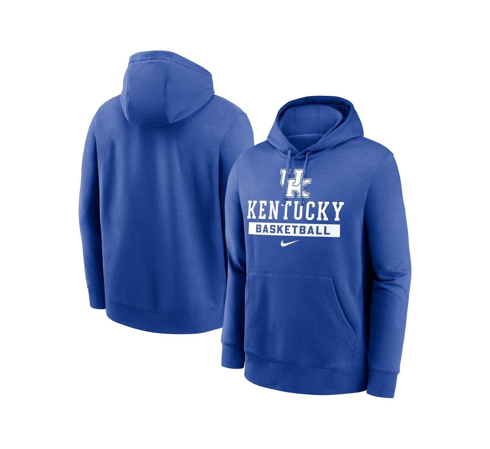 Nike Men's Royal Kentucky Wildcats Basketball Stack Club Fleece Pullover