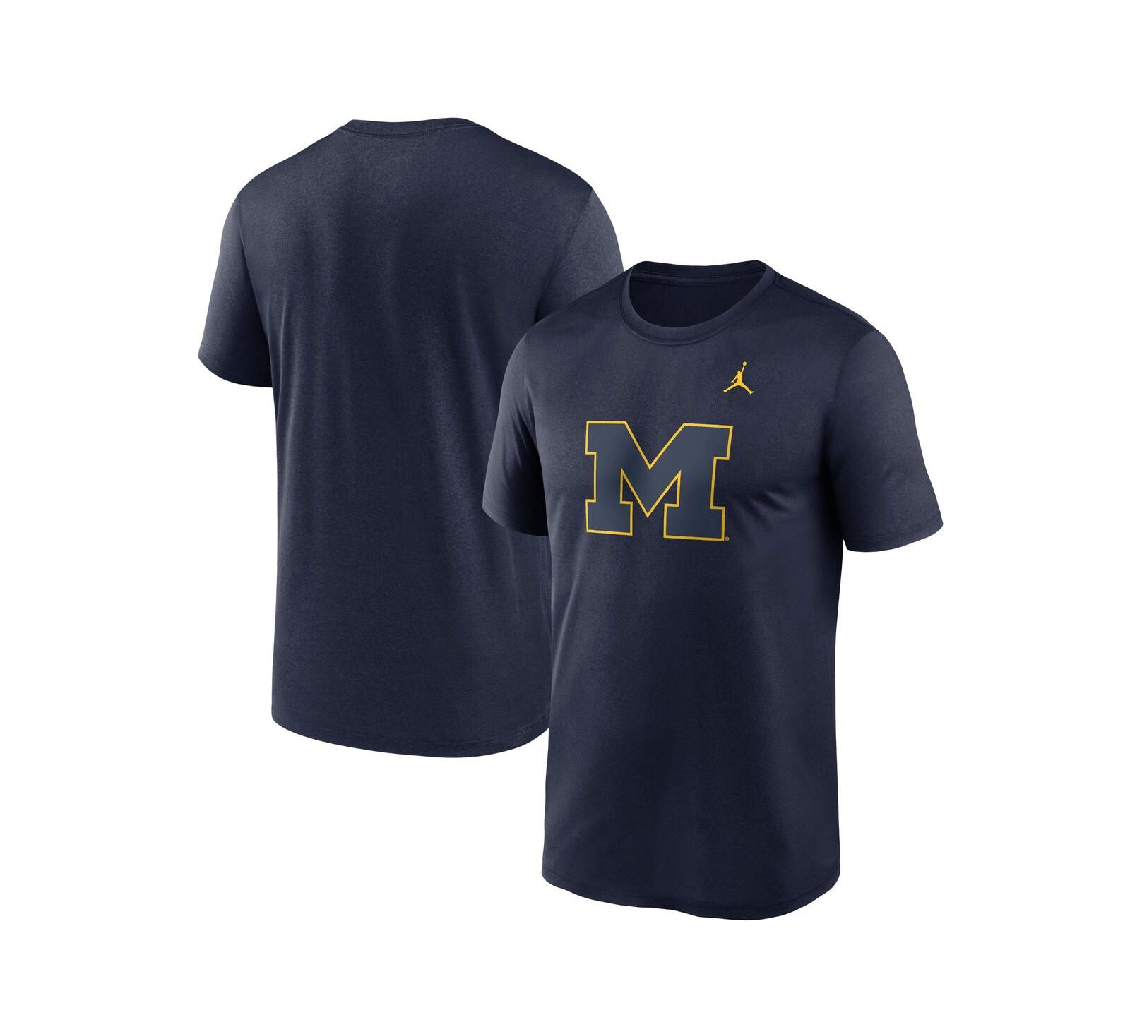 Мужская футболка Jordan Michigan Wolverines Color Pop Logo Legend Navy