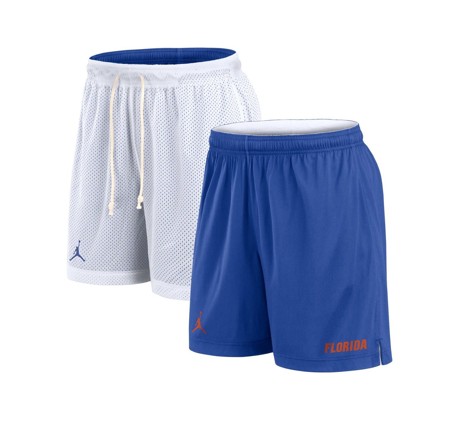 Jordan Men's White/Royal Florida Gators Primetime Reversible Shorts