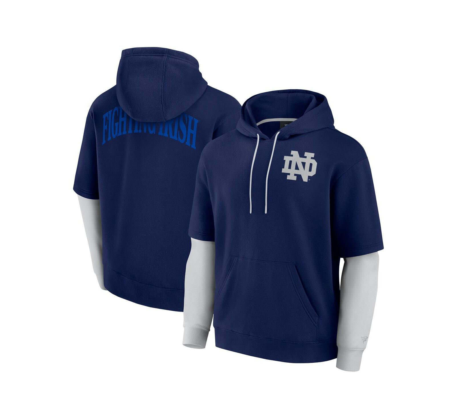 Мужское худи Fanatics Navy Notre Dame Fighting Irish Sleek