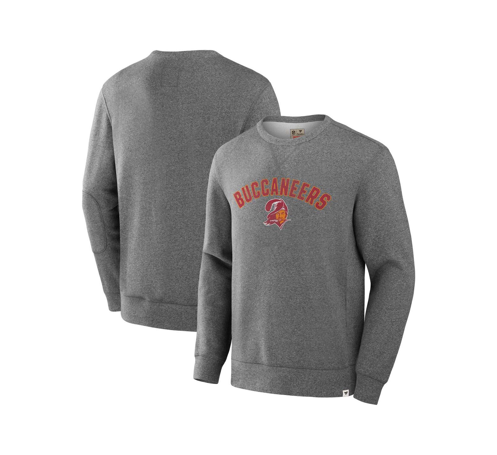 Fanatics Мужская серая толстовка с начесом петлей Tampa Bay Buccaneers Loop Terry Pullover Sweatshirt