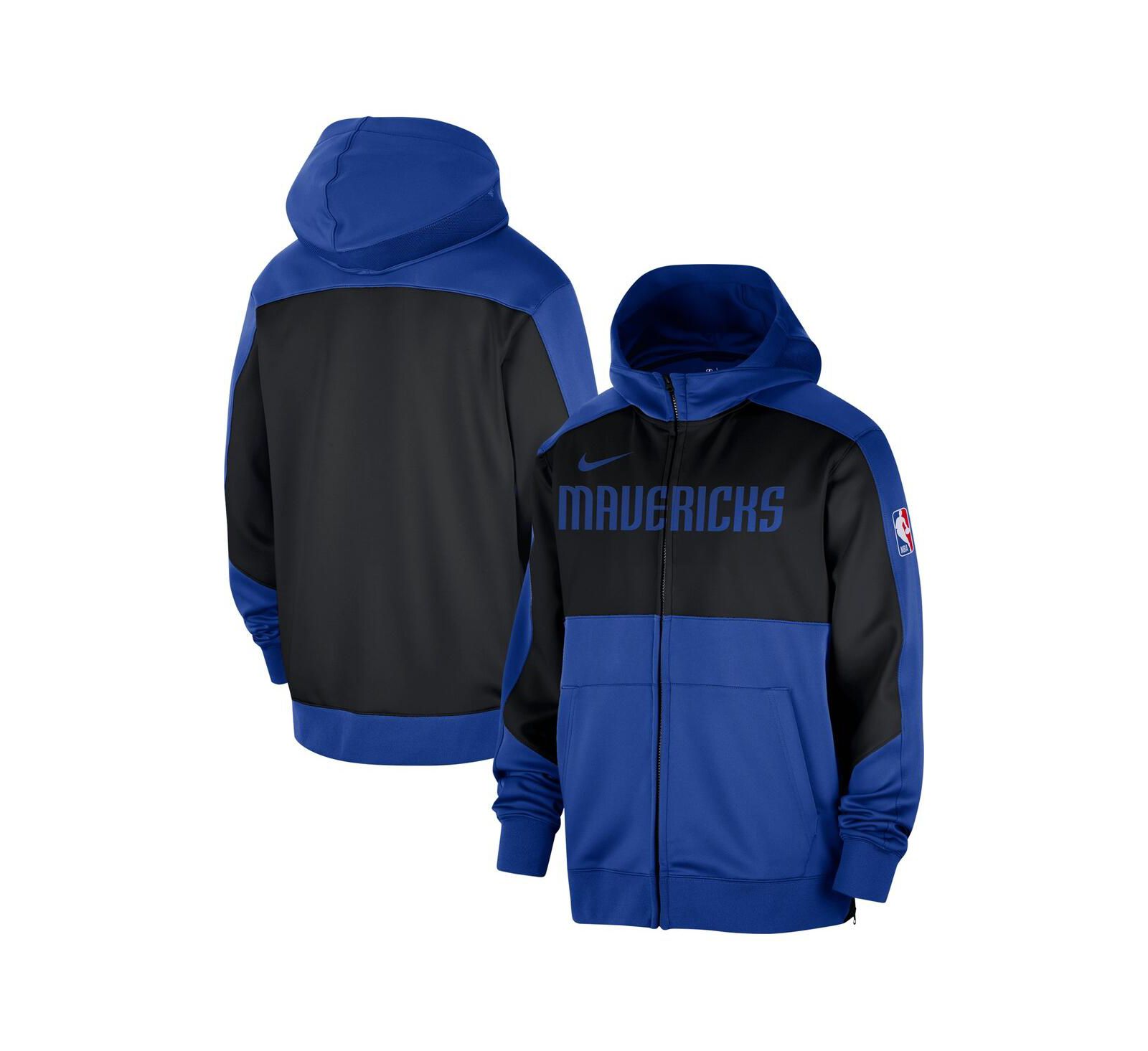 Мужское худи Nike Blue Dallas Mavericks Authentic On-Court Showtime Performance Full-Zip