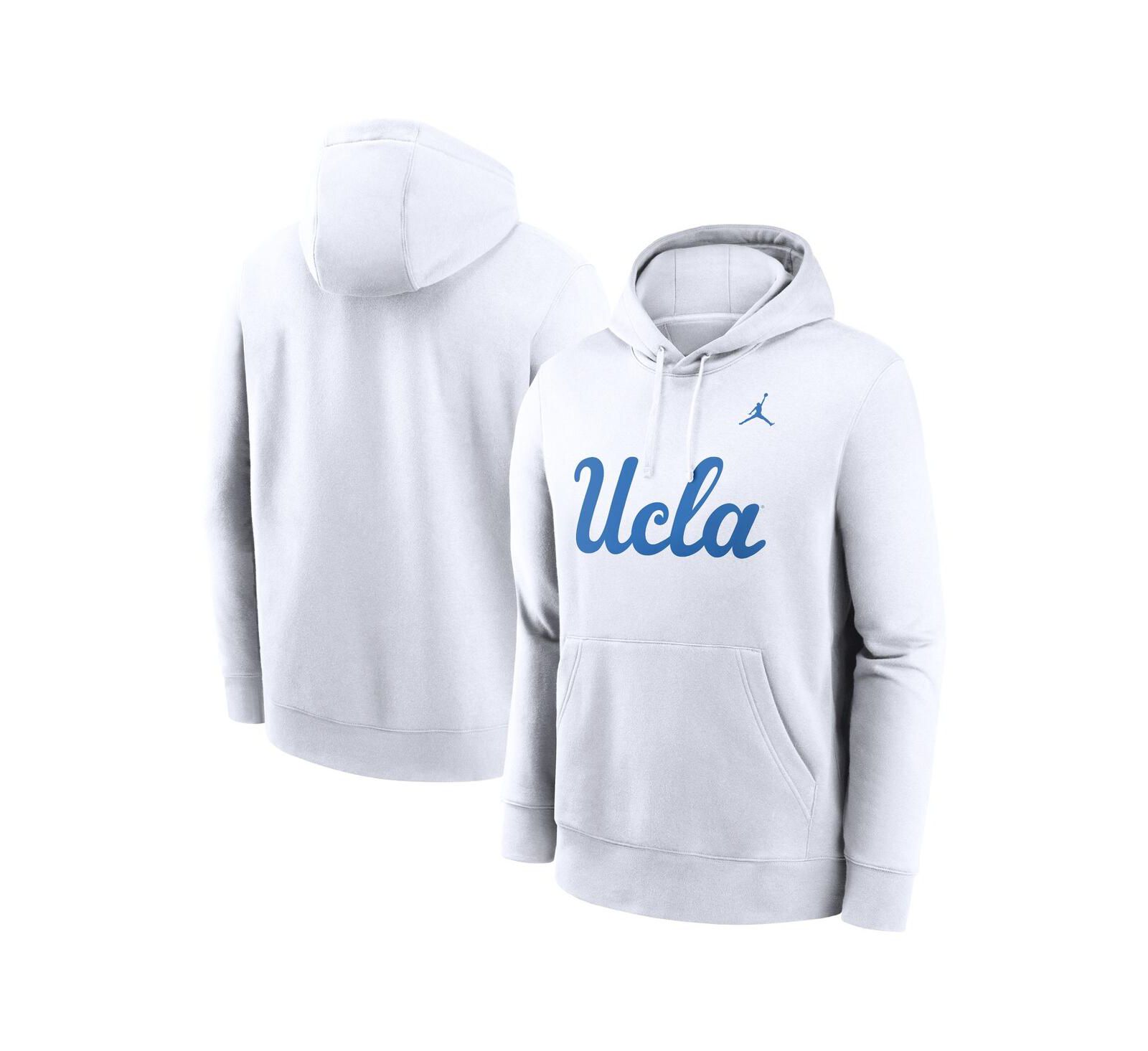 Jordan Мужское худи Jordan Club Fleece Pullover Hoodie White UCLA Bruins