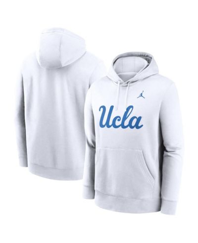 Jordan Men's White UCLA Bruins Primetime Club Fleece Pullover Hoodie