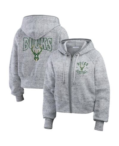 Женское худи WEAR by Erin Andrews Milwaukee Bucks Speckled Radiator Full-Zip
