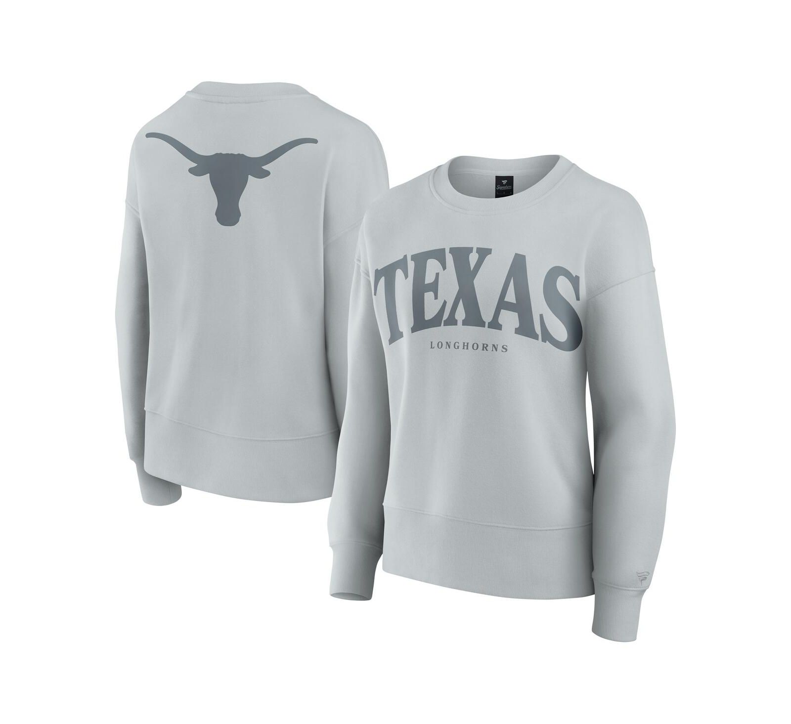 Женская толстовка Fanatics Texas Longhorns Supersoft Flow Fleece Pullover, серая