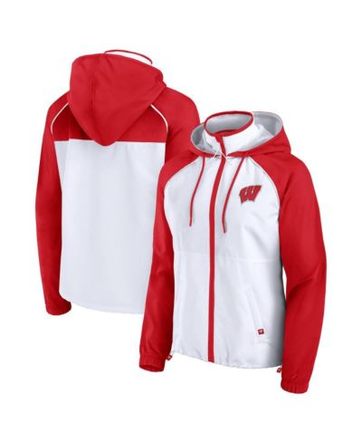 Fanatics Женская толстовка-анорак с полной молнией Wisconsin Badgers белая