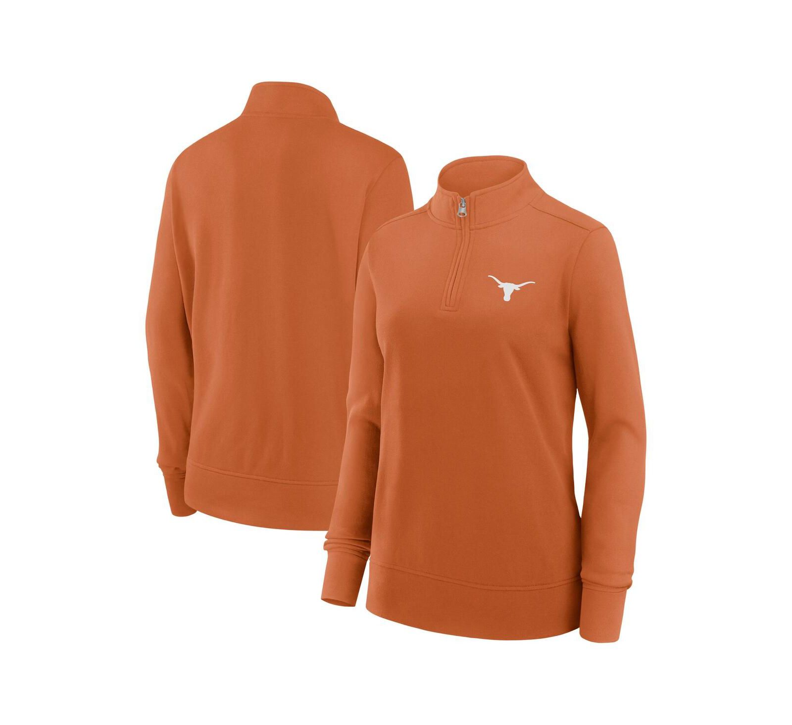 Fanatics Women's Texas Orange Texas Longhorns Velocity French Terry Quarter-Zip Jacket