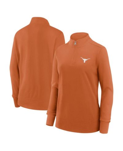 Fanatics Women's Texas Orange Texas Longhorns Velocity French Terry Quarter-Zip Jacket