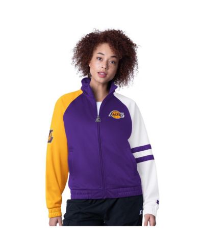 Женская спортивная куртка Starter Los Angeles Lakers, фиолетовая, на молнии