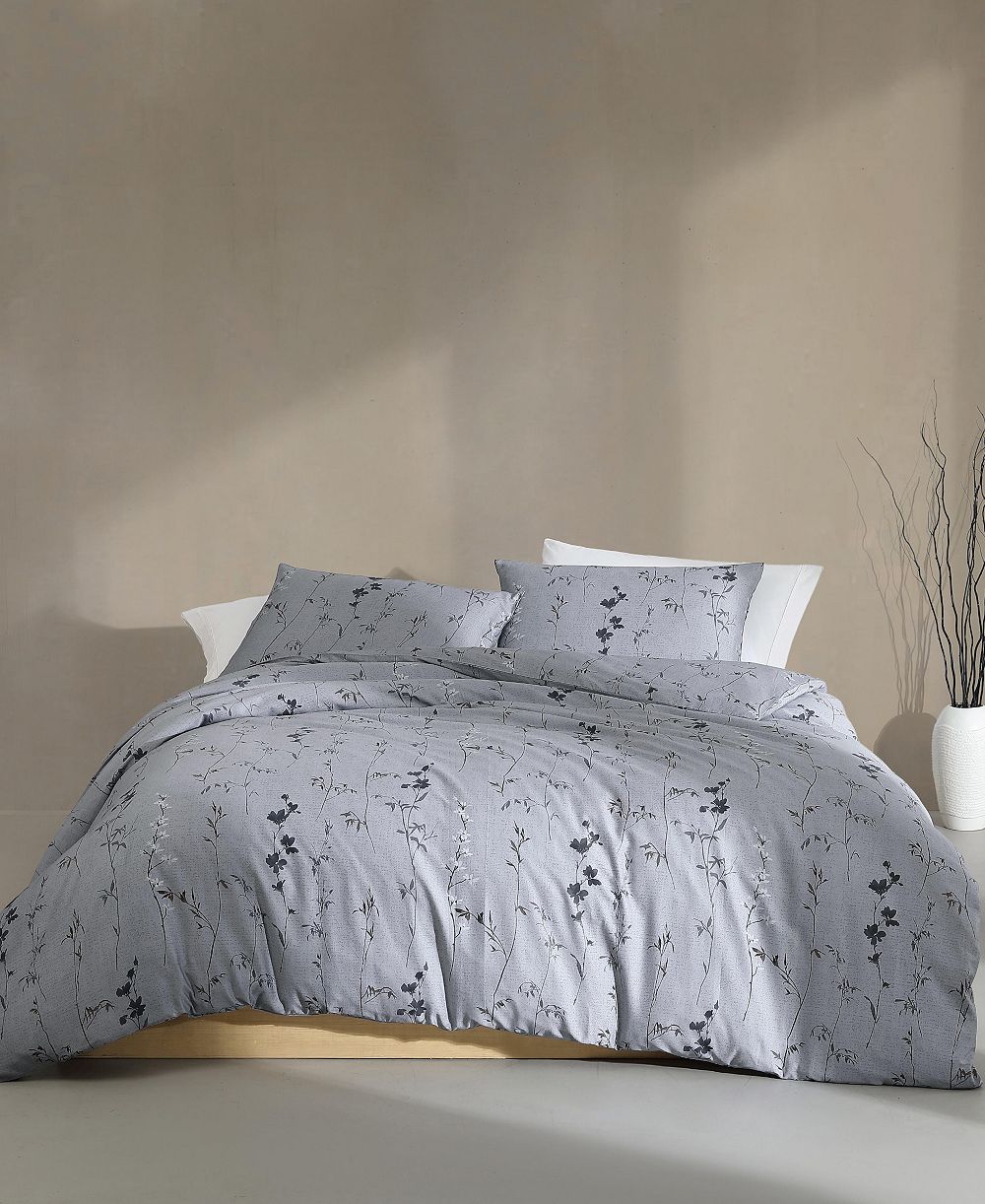 Calvin Klein Wildflower Cotton Sateen 3-Pc. Comforter Set, Queen