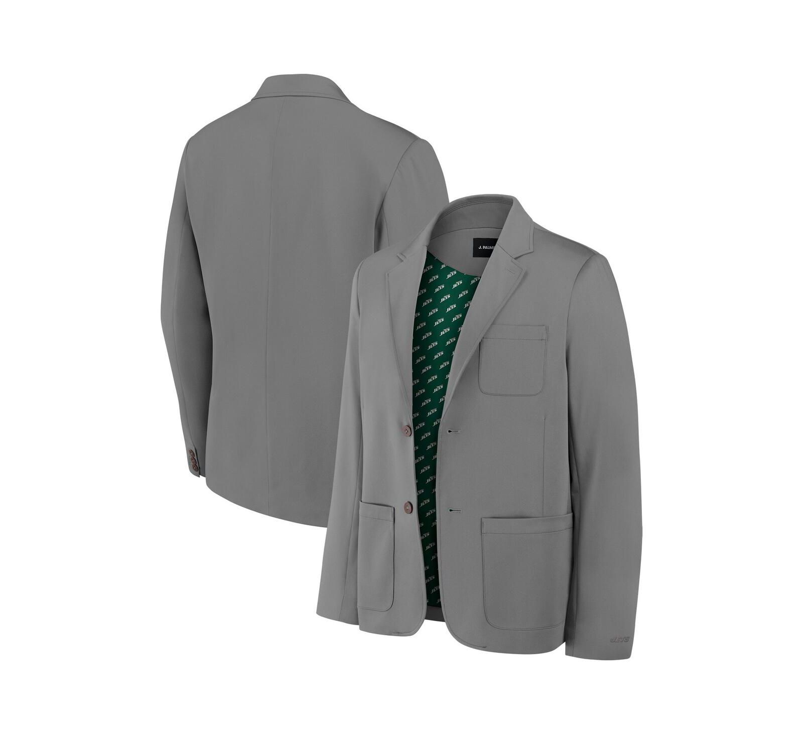 J. Palmer Мужской блейзер Graphite New York Jets Man-In-Motion