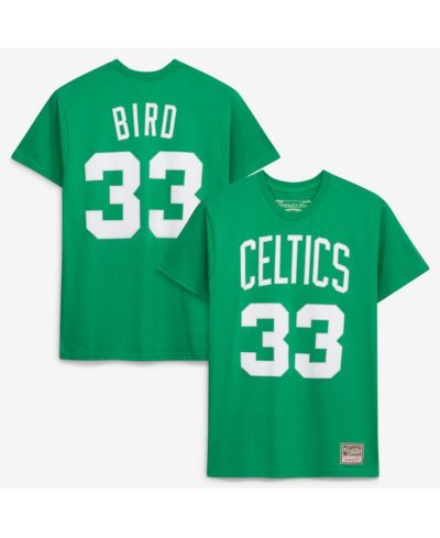 Футболка Mitchell & Ness Men's and Women's Larry Bird Boston Celtics Hardwood Classics